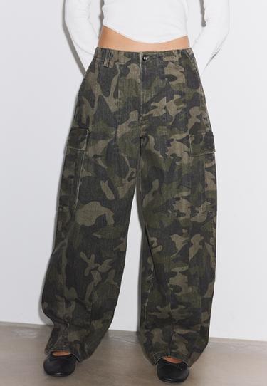 Printed cargo trousers — Khaki 6