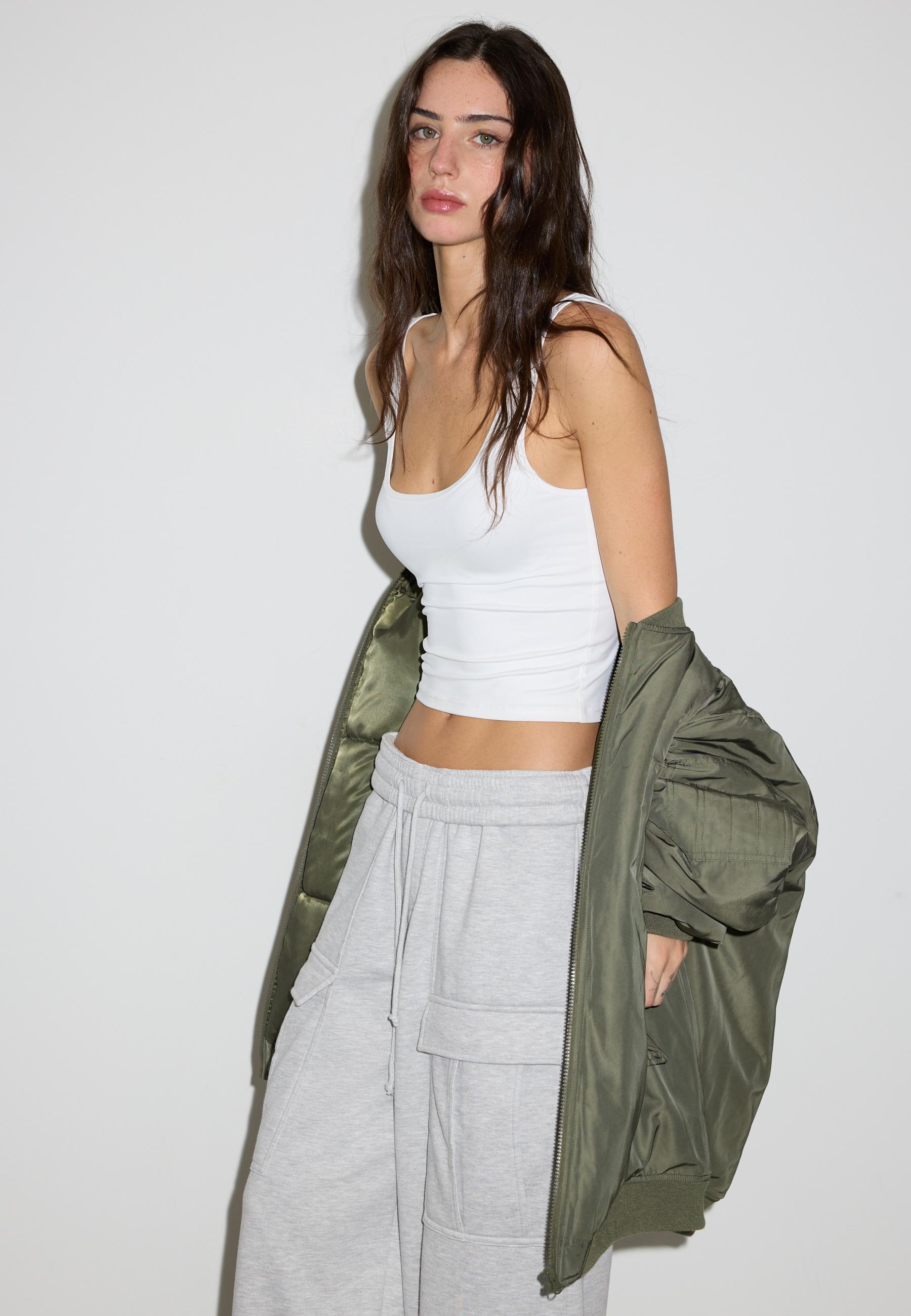 Oversize bomber jacket — Khaki