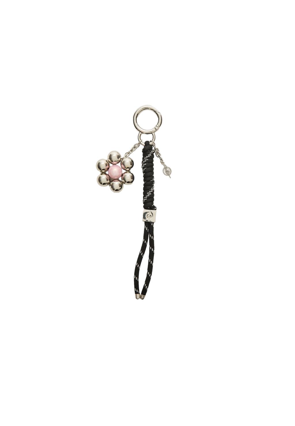 Flower charm keyring