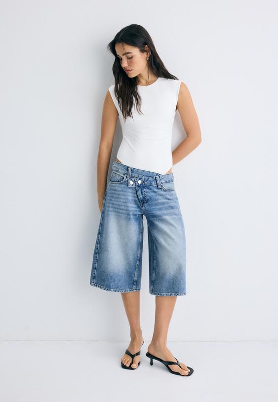 Stradivarius Gathered Bodysuit Ecru M