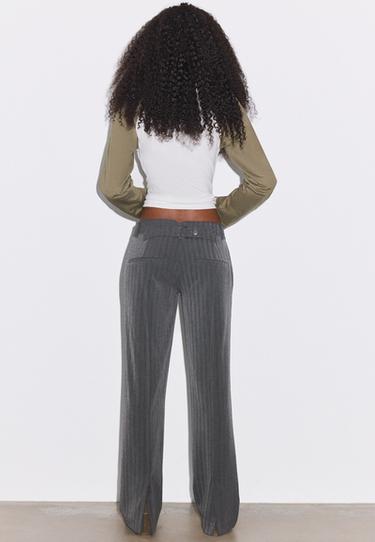 Low-rise smart trousers with back detail — Grey 5