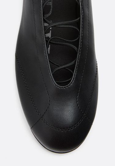 Extra-flexible strap sneaker ballerinas — BLACK  5