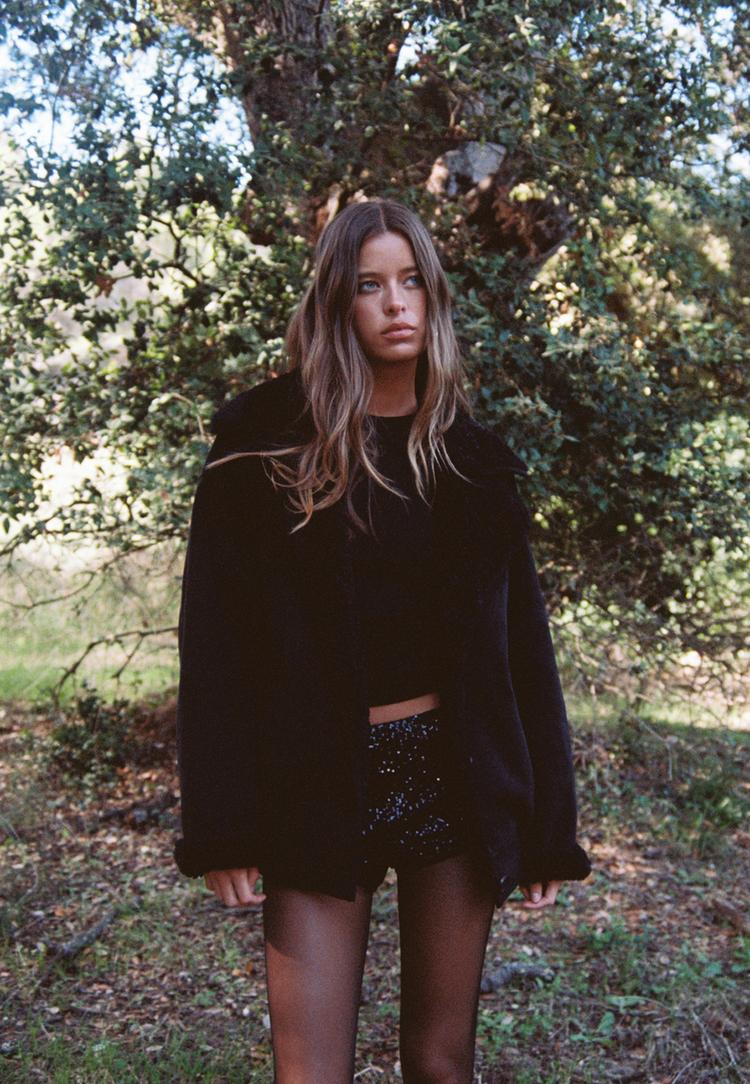double faced jacket with contrast collar