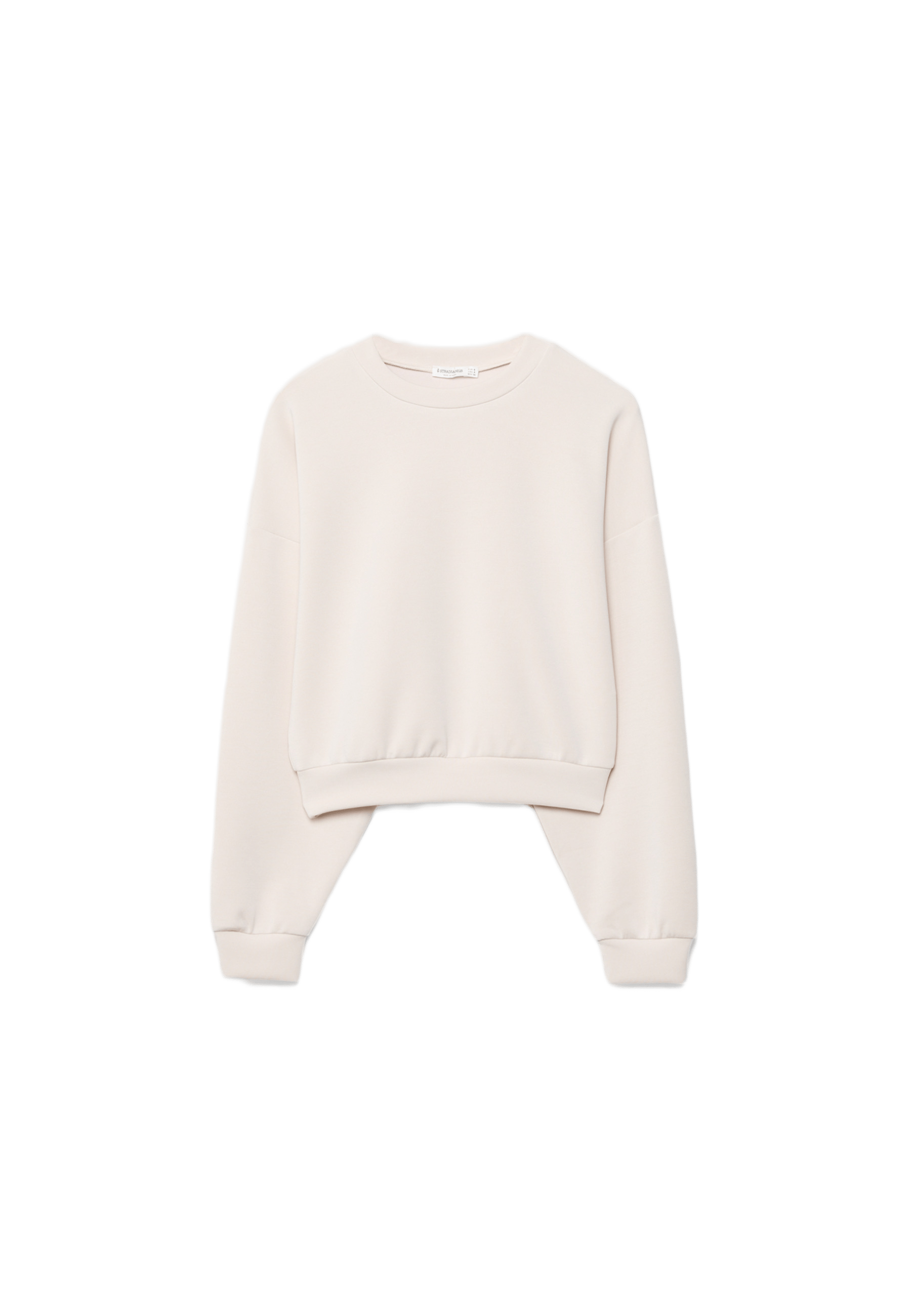 Soft-touch batwing sleeve sweatshirt — Stone