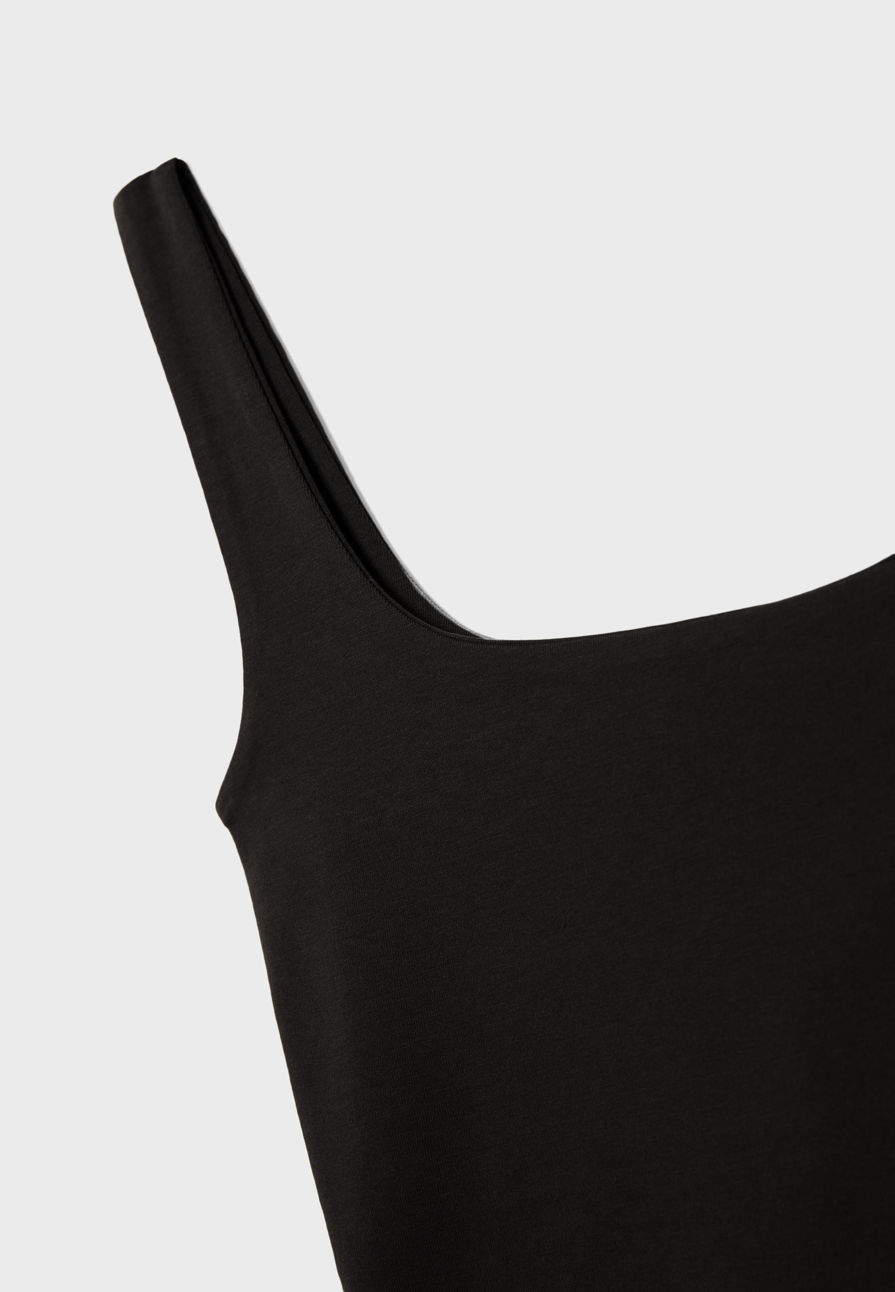 Wide strap top — Black