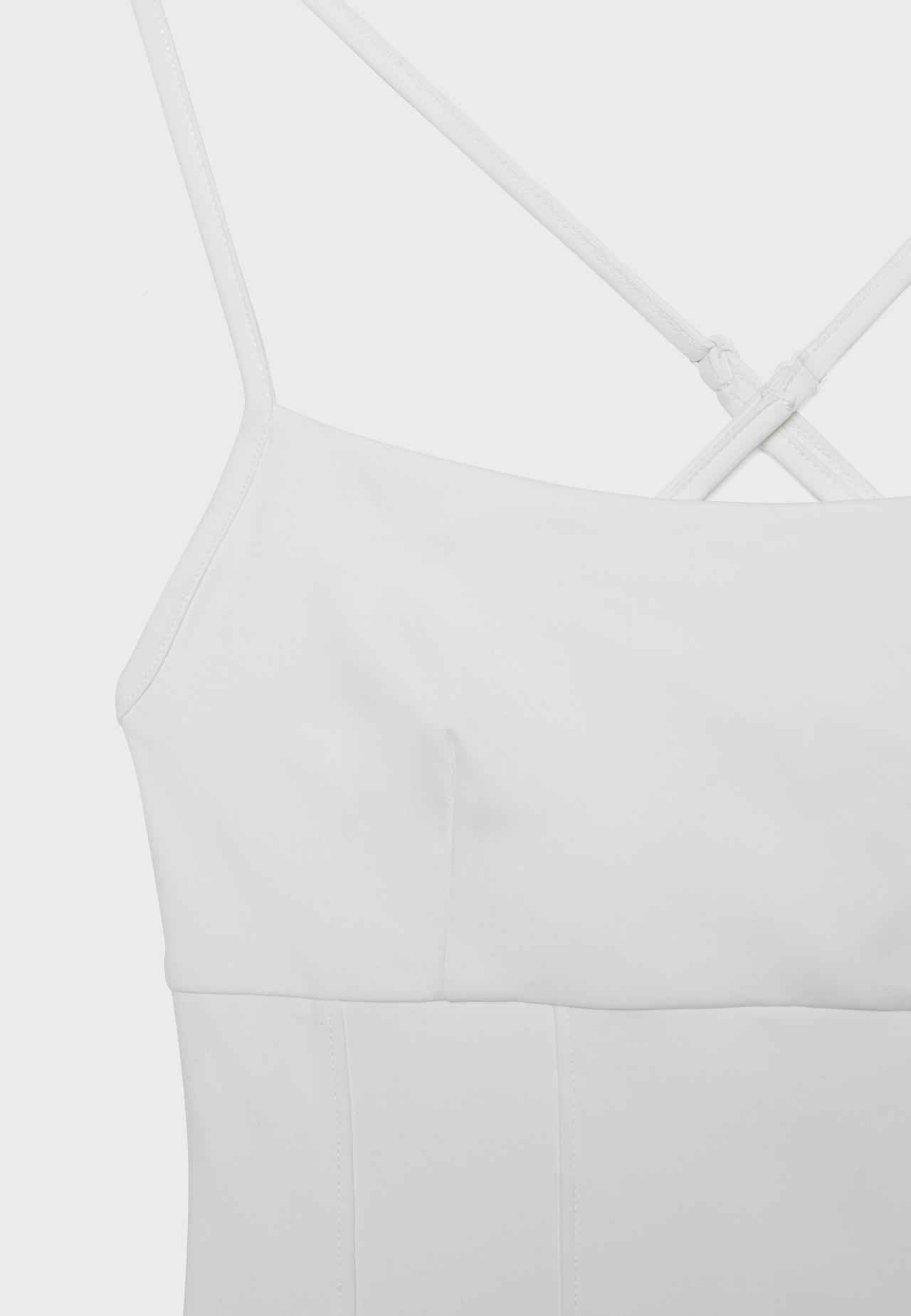 Corset detail top — Ecru
