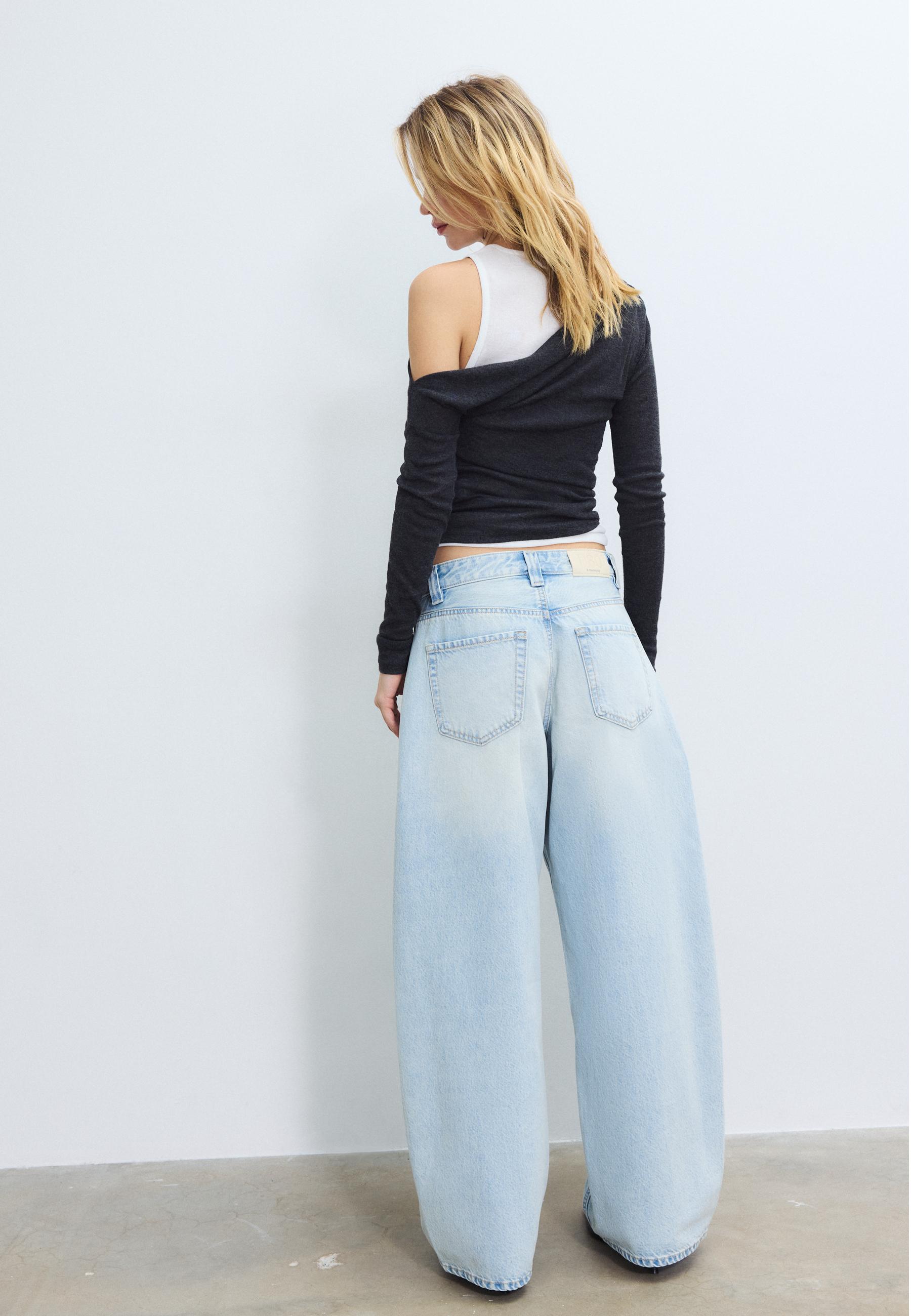 D80 Barrel fit jeans — OVERDYED BLUE DENIM
