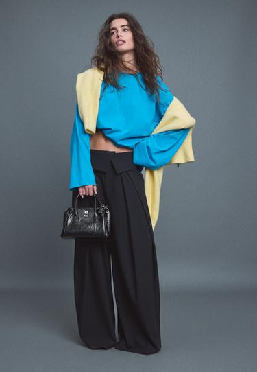 Tote crossbody bag with clasp — Black 2