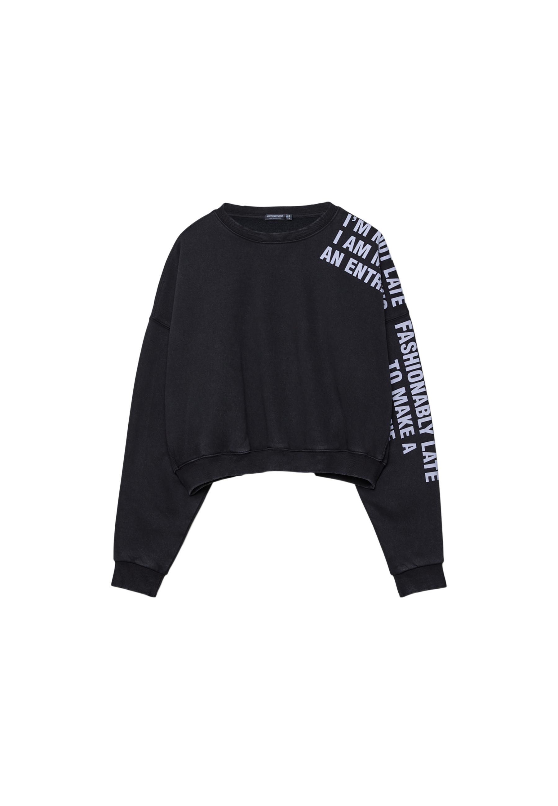 Soft touch acid wash sweatshirt — Dark grey