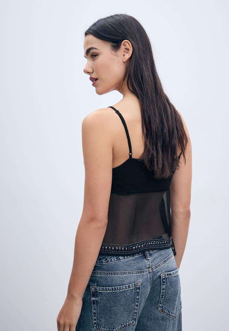 top tirantes bordados