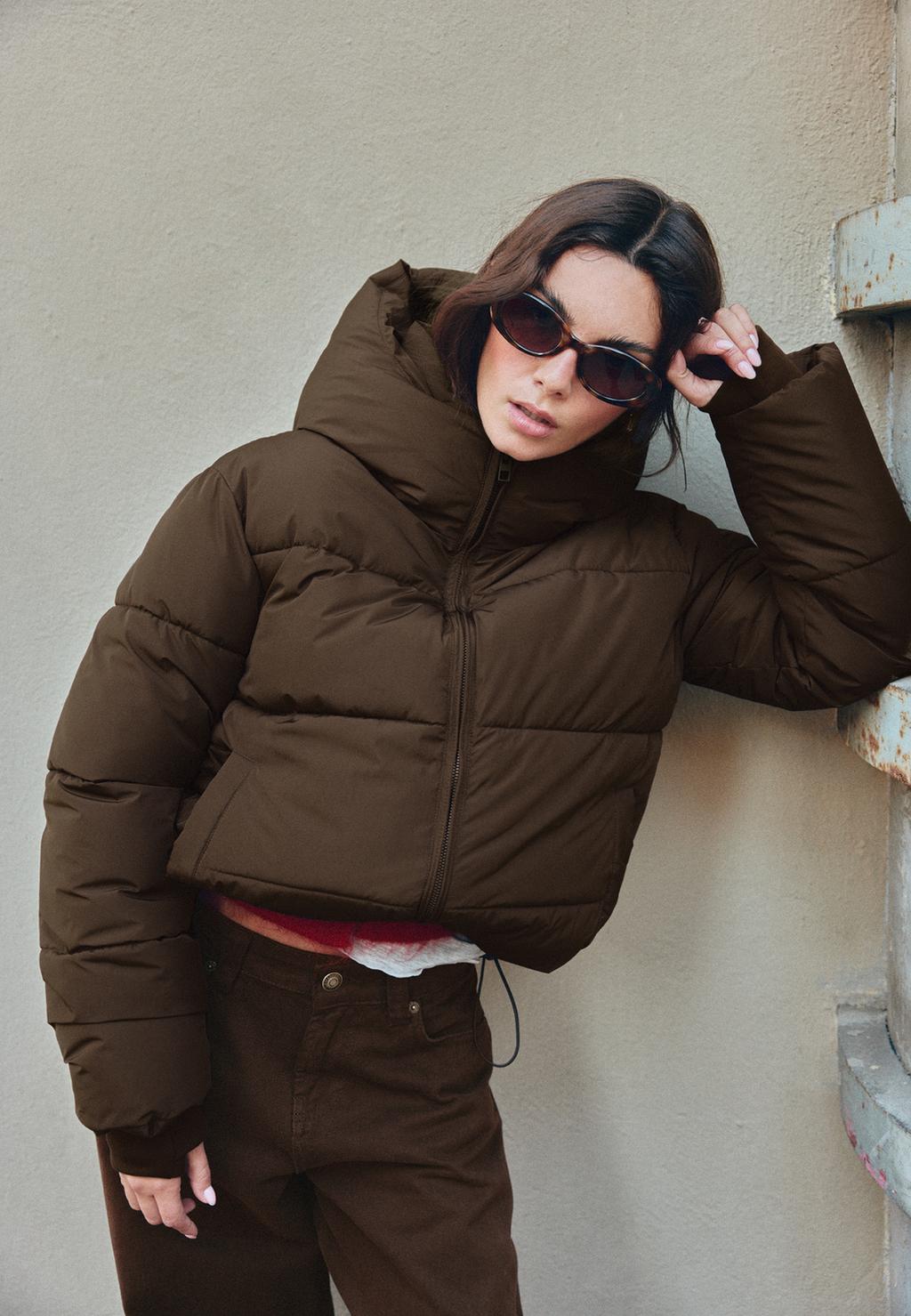 Basic hooded padded jacket