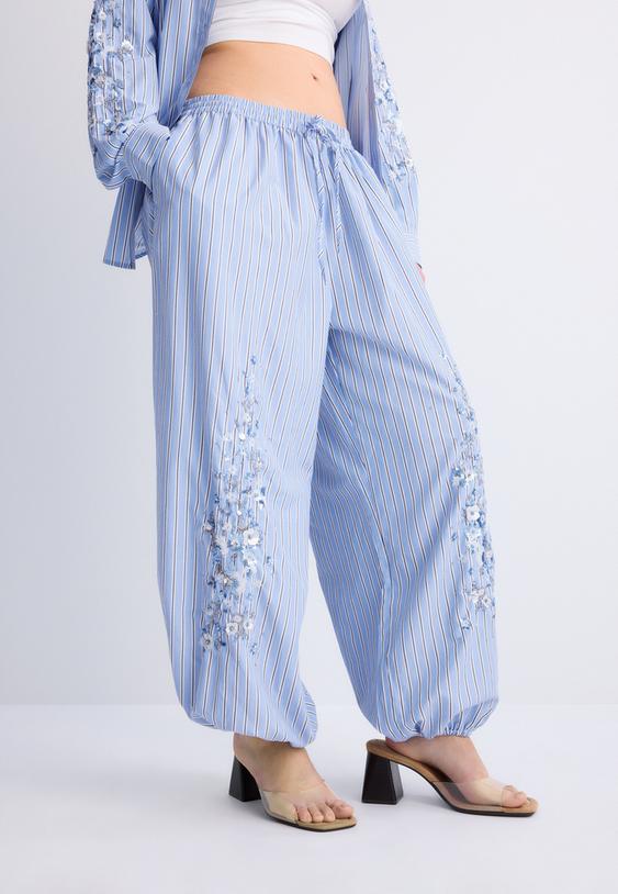 calcas balao bordadas