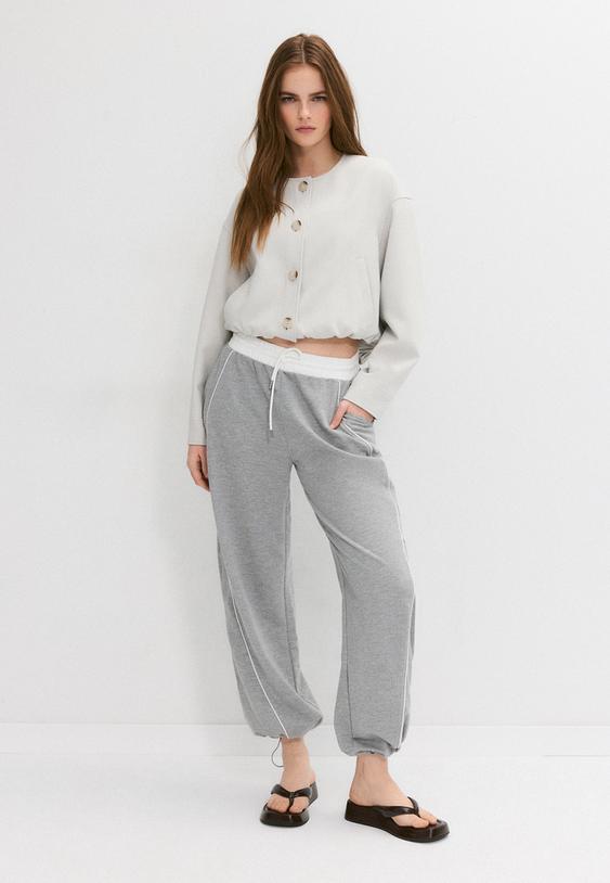 Napihnjena Jakna Z Okroglim Izrezom