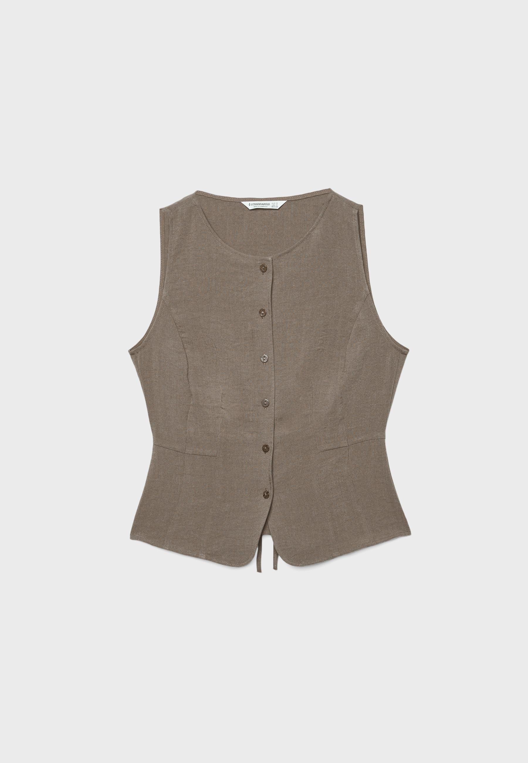 Buttoned waistcoat — Brown