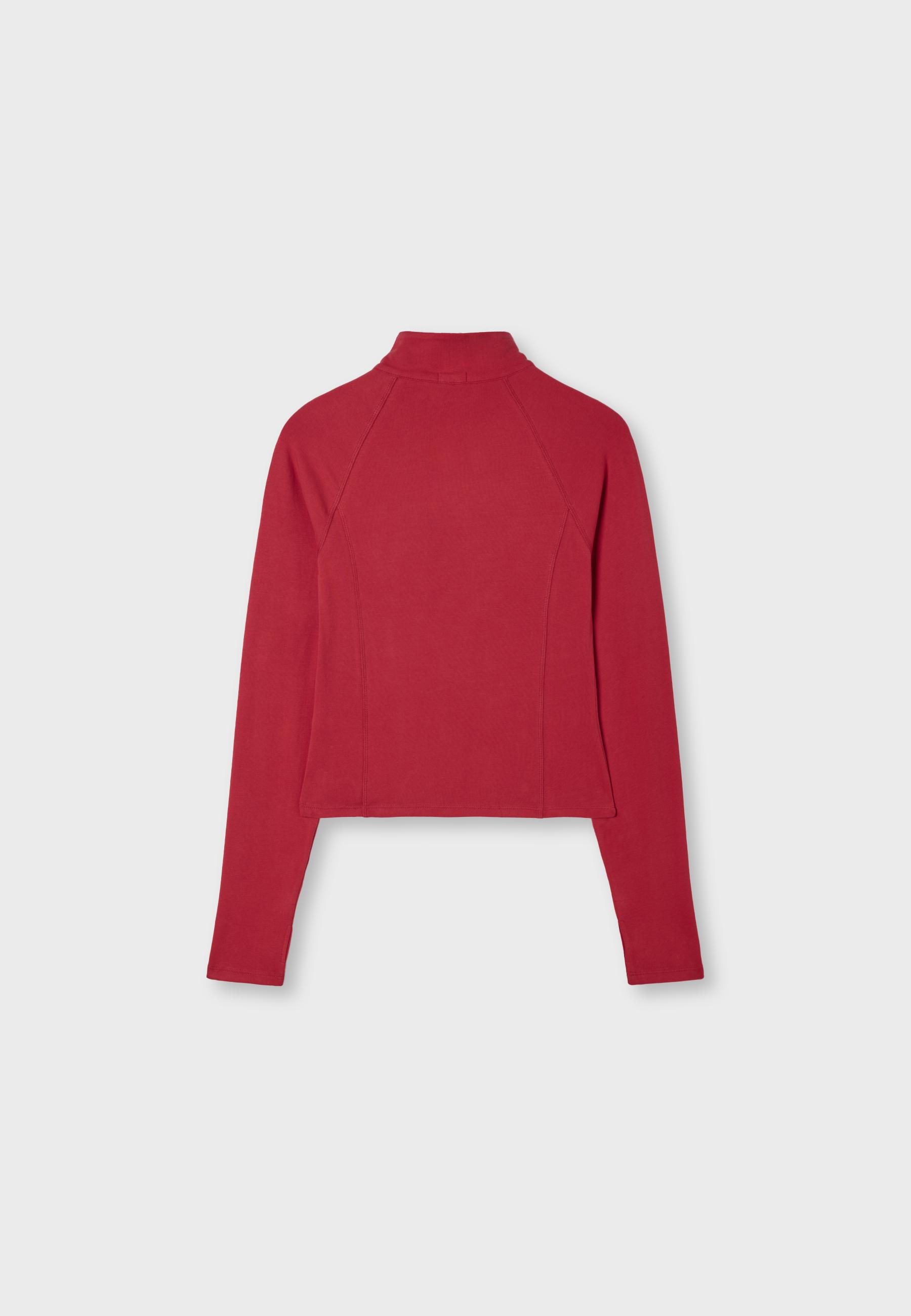 Long sleeve quarter-zip running top — Red