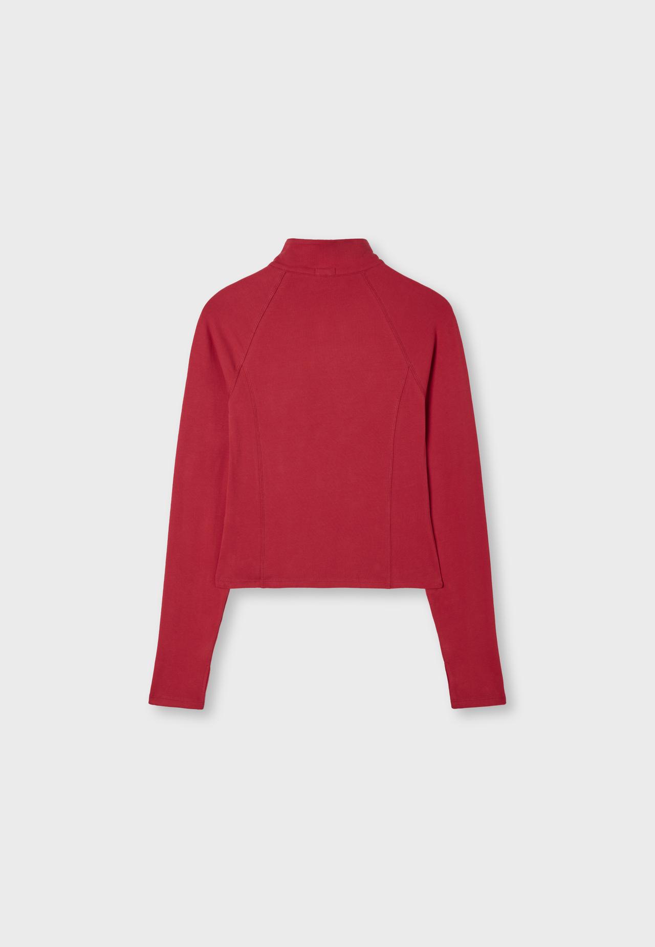Long sleeve quarter-zip running top — Red