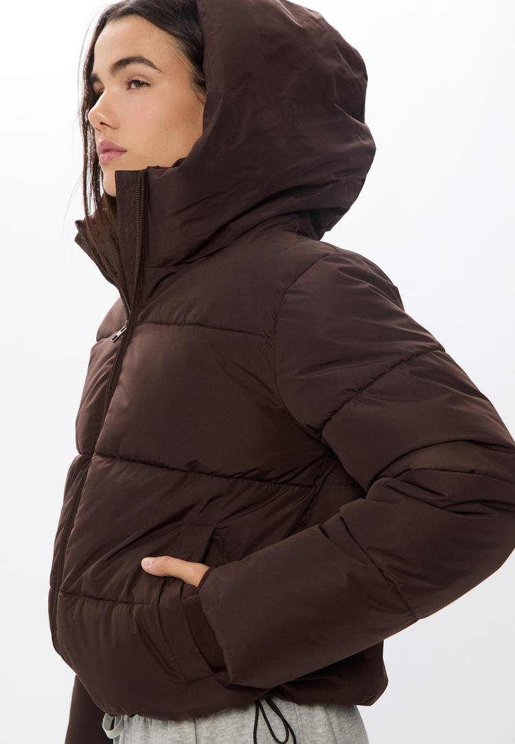 basic hooded puffer jacket