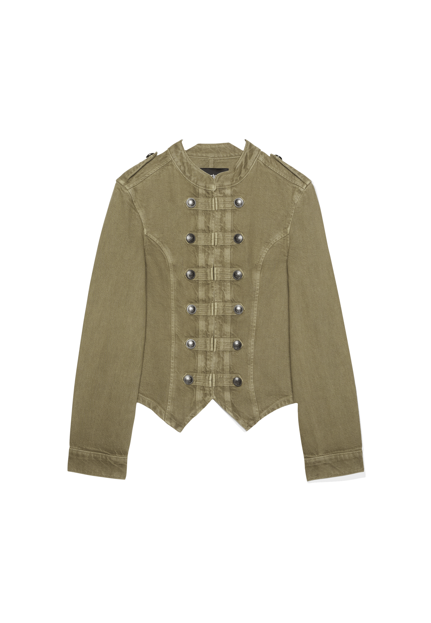 Twill button-up jacket — Khaki
