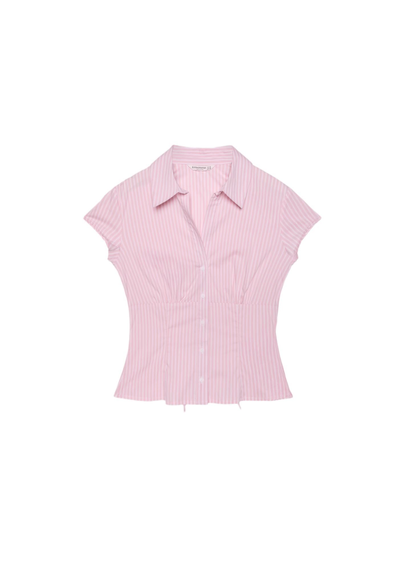 Short sleeve shirt with underbust seam