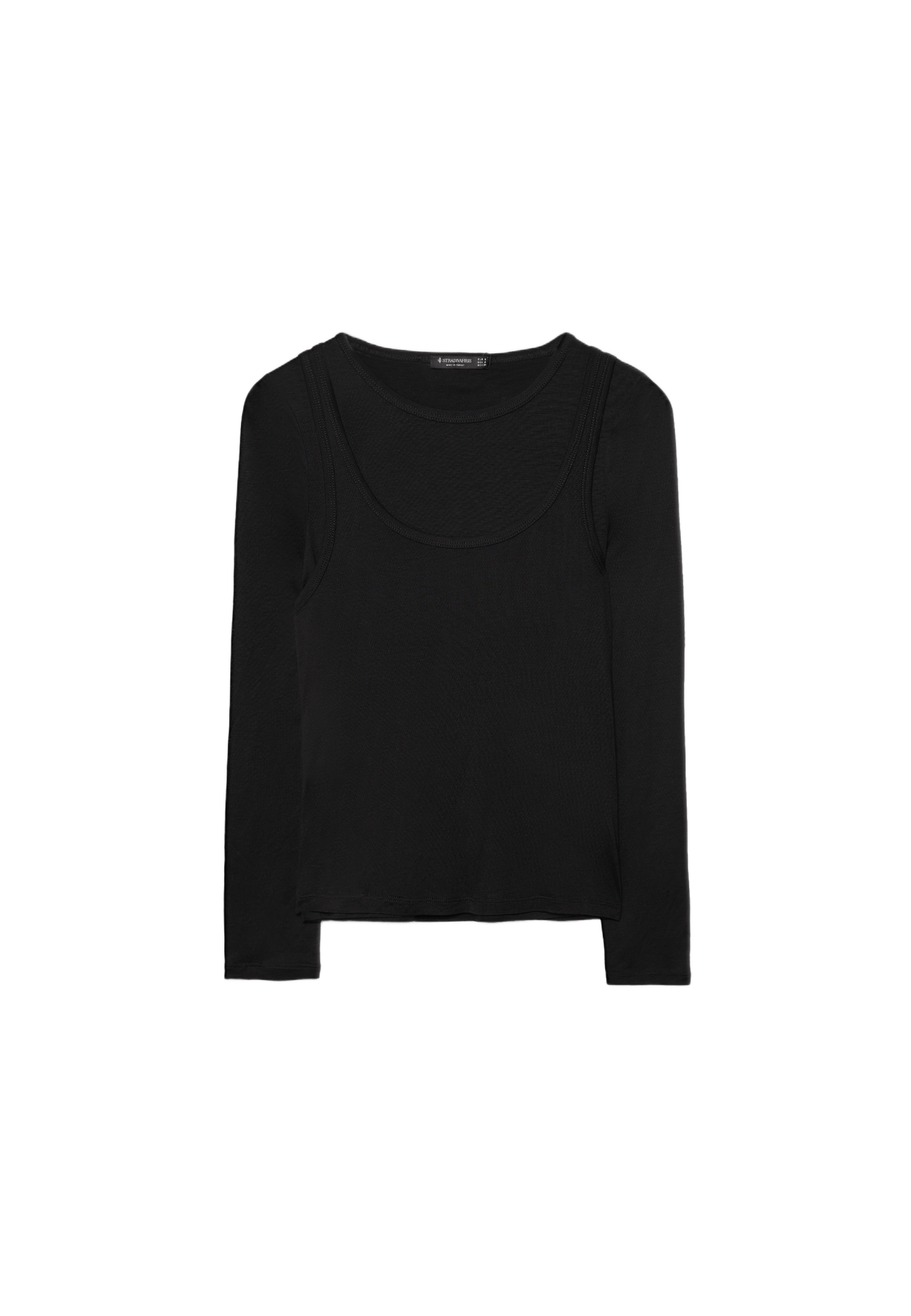 Ecocell double garment T-shirt — Black
