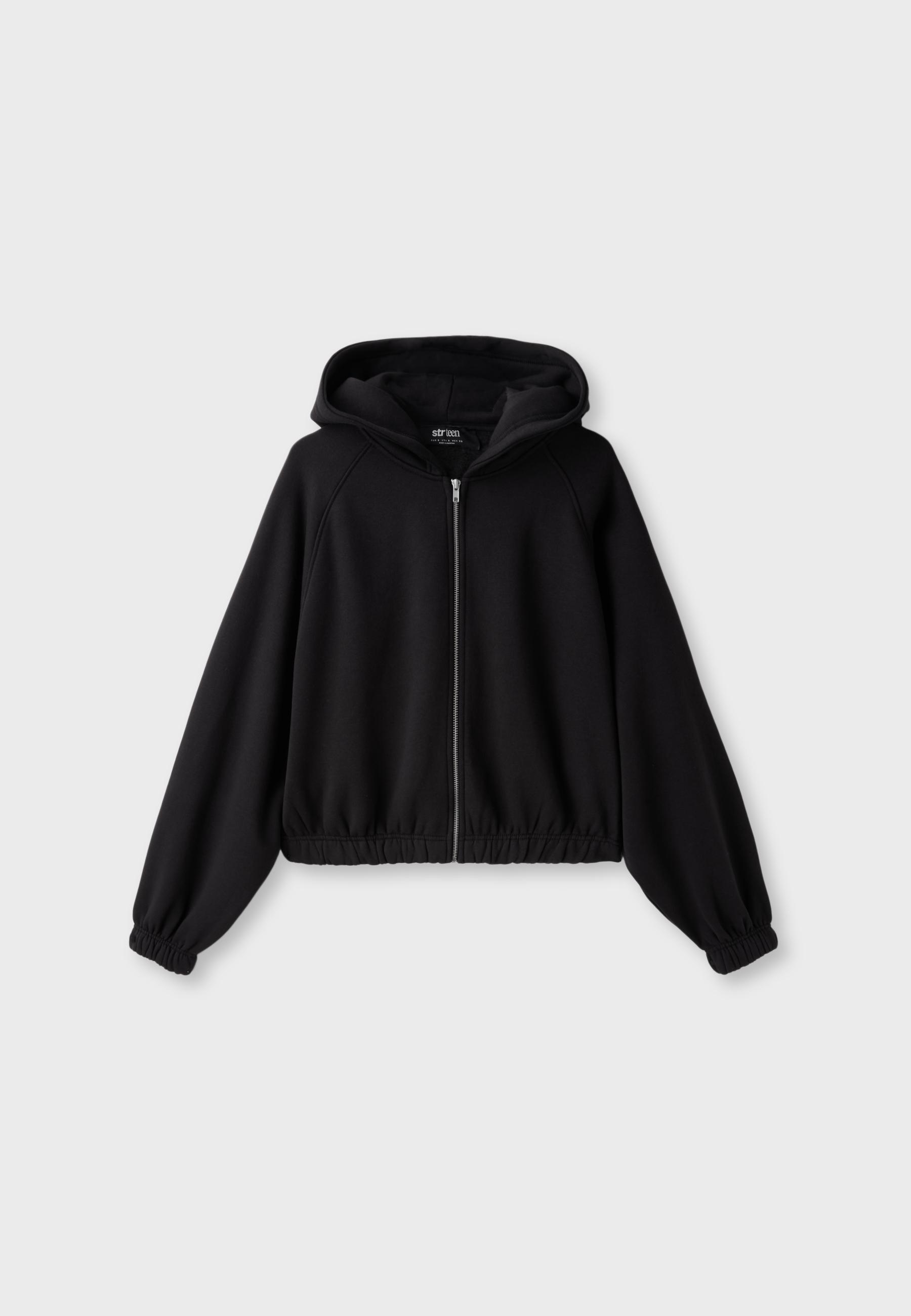 Zip-up hoodie — Black