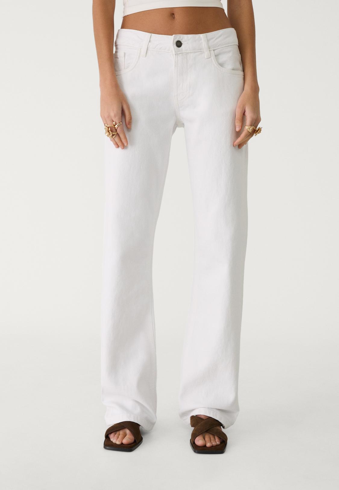 Vaqueros Blancos PantalÃ³n Vaquero Mujer Stradivarius Pantalon