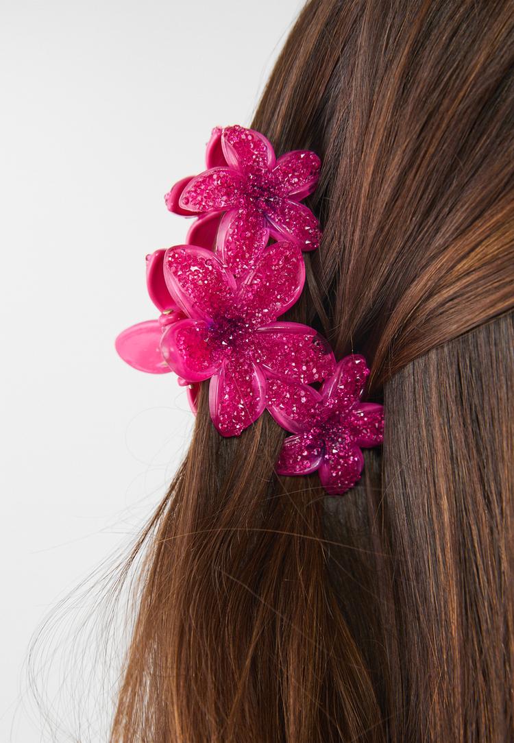 pinza de pelo triple flor