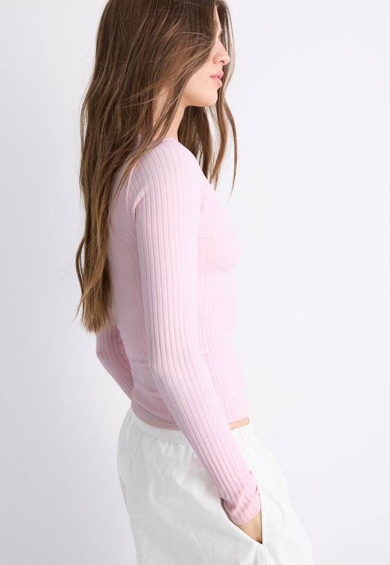 camiseta seamless encaje