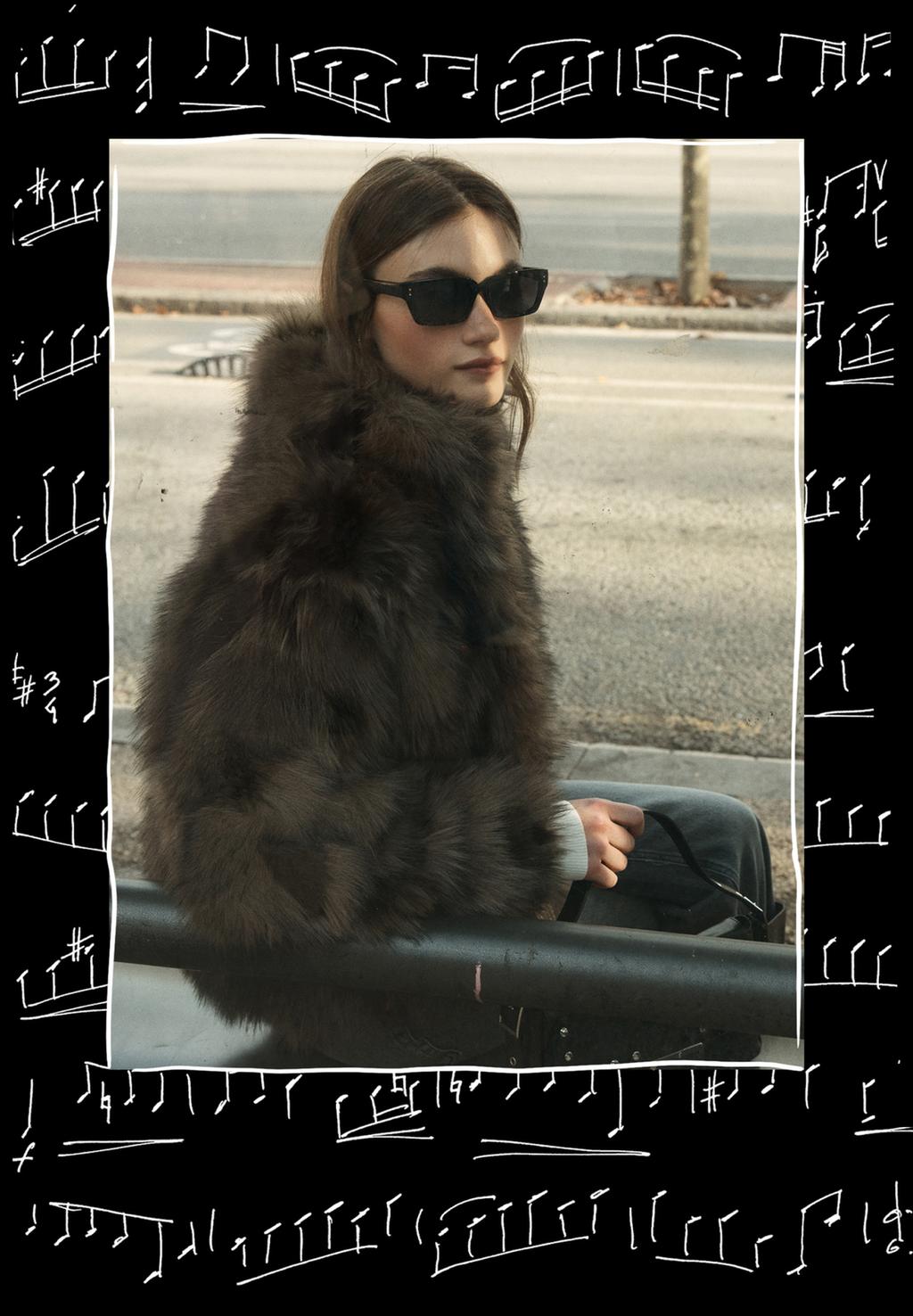 Cazadora bomber efecto pelo