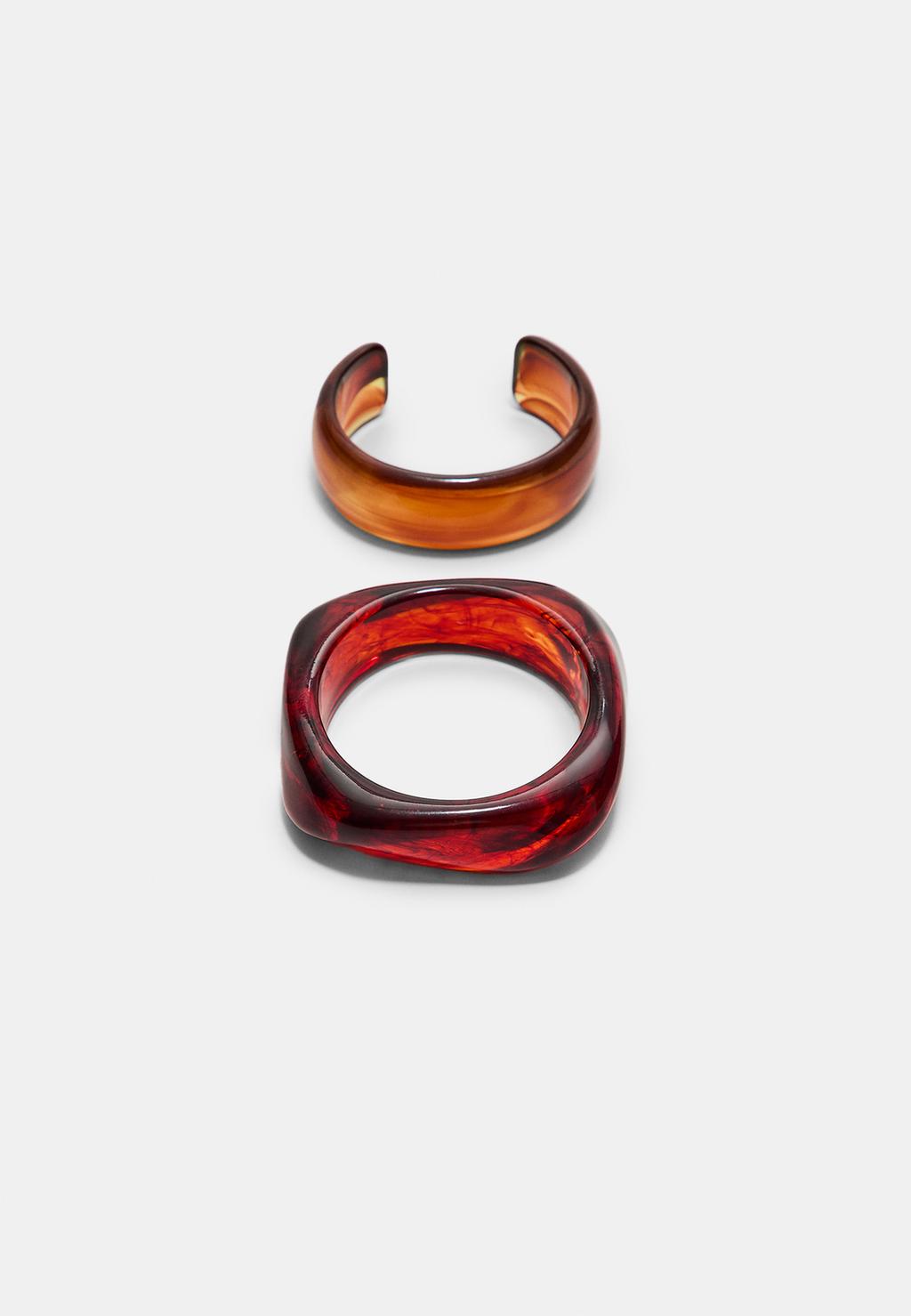 Set di 2 bracciali rigidi