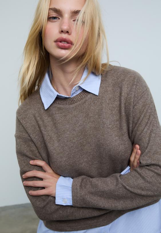 camiseta de punto bimateria