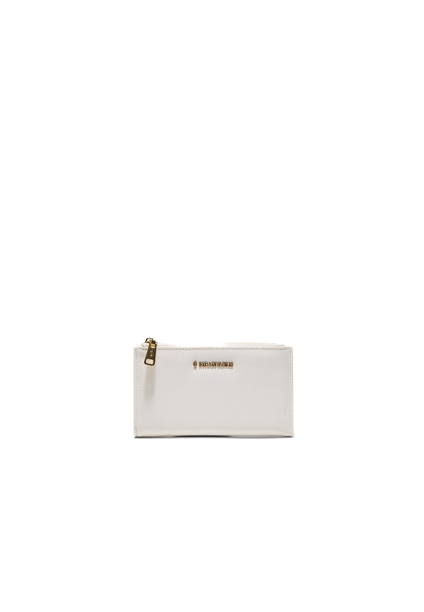 Long saffiano card holder purse — White