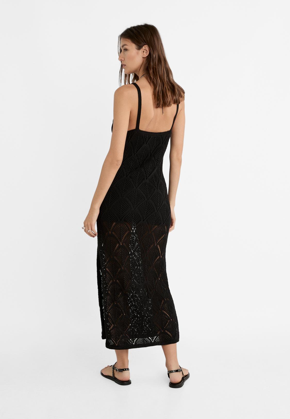 stradivarius crochet dress Strappy crochet dress - Women's fashion