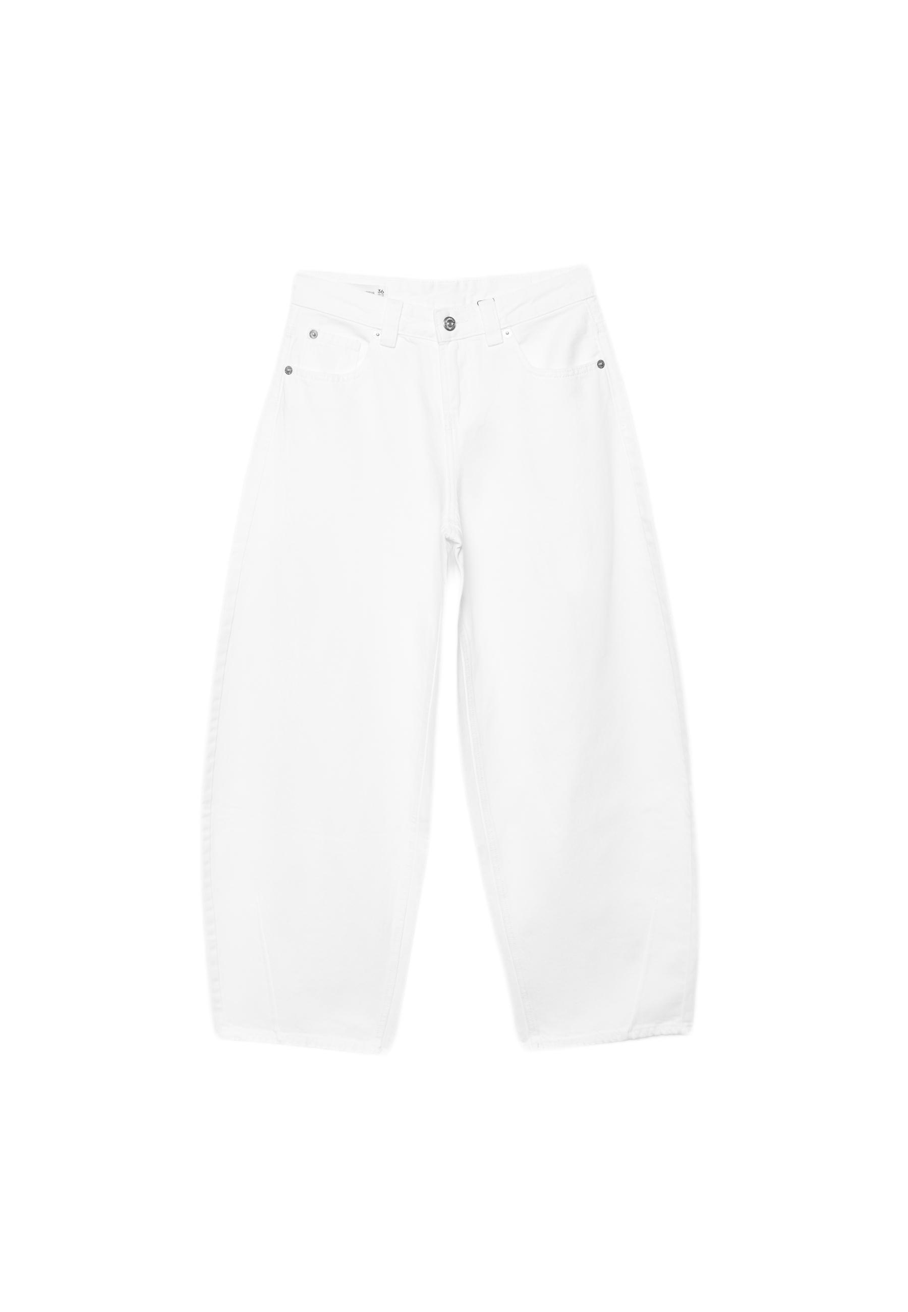 D80 Barrel fit jeans — White