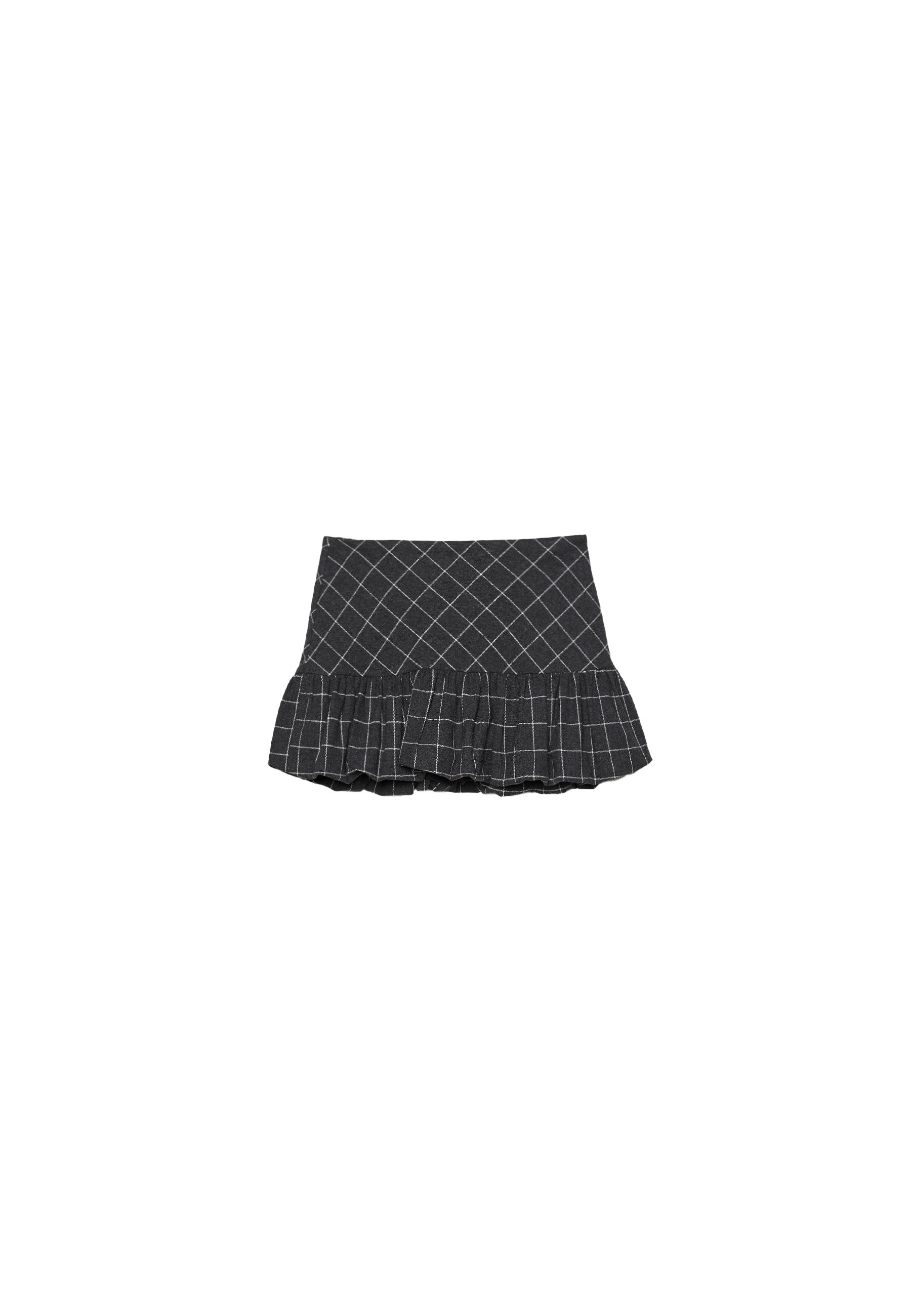 Check puff skort - Women's fashion | Stradivarius Worldwide
