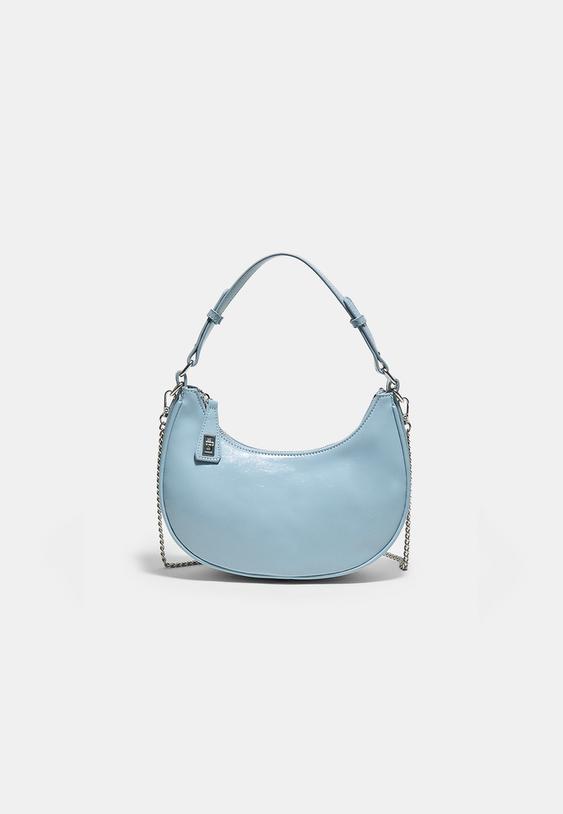 Stradivarius Chain Shoulder Bag Sky Blue Os