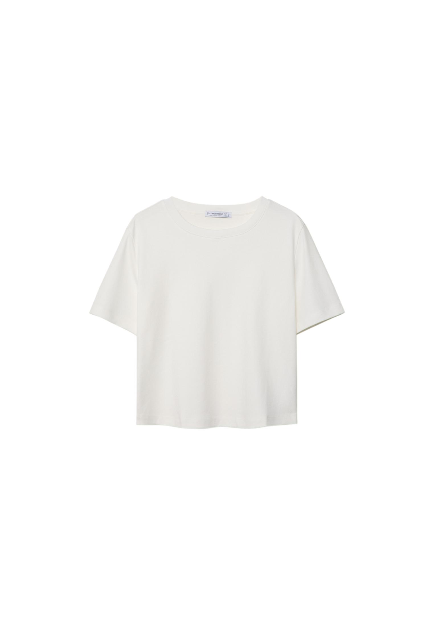 B01 Heavyweight regular fit basic T-shirt — Ecru