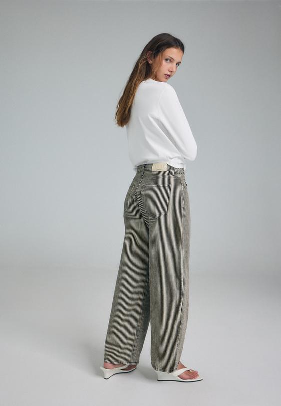 d80 cizgili barrel jean