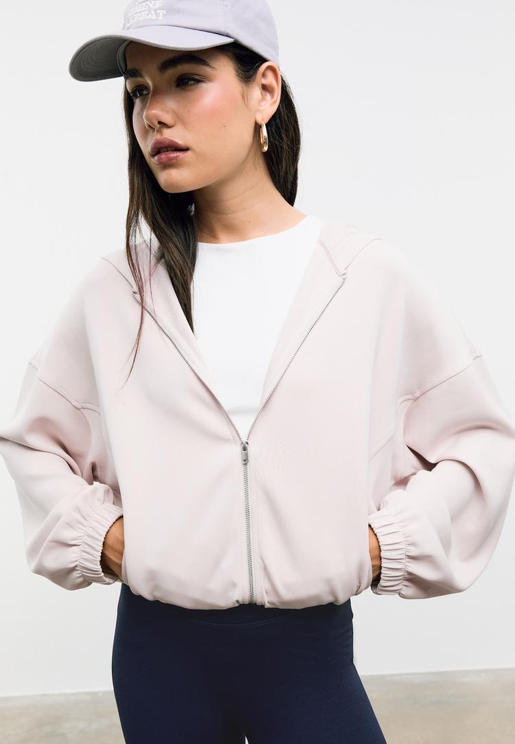 camisola com capuz abombachada toque suave