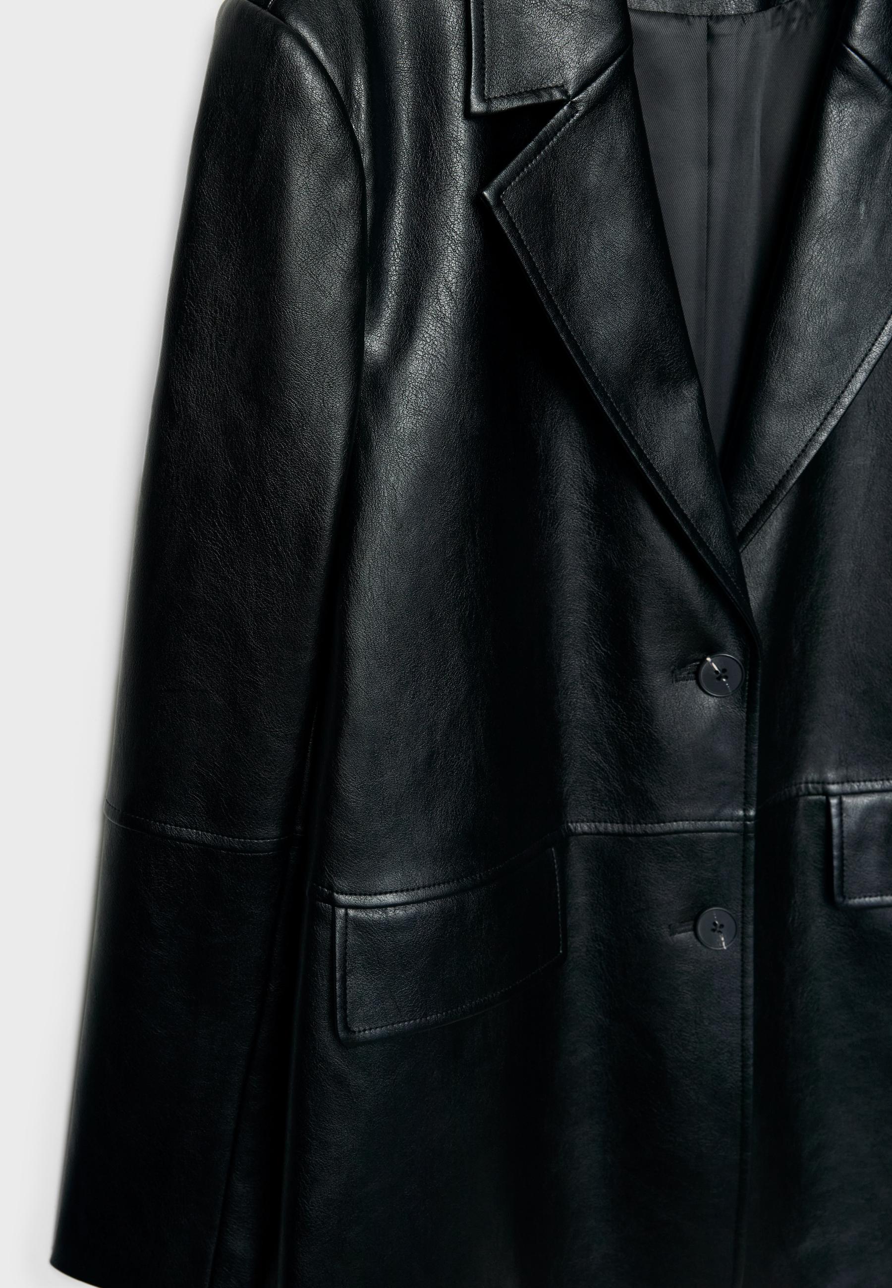 Faux leather blazer - Women's fashion | Stradivarius United