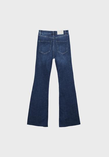 D74 bell bottom jeans with split — MEDIUM DENIM WASH 8