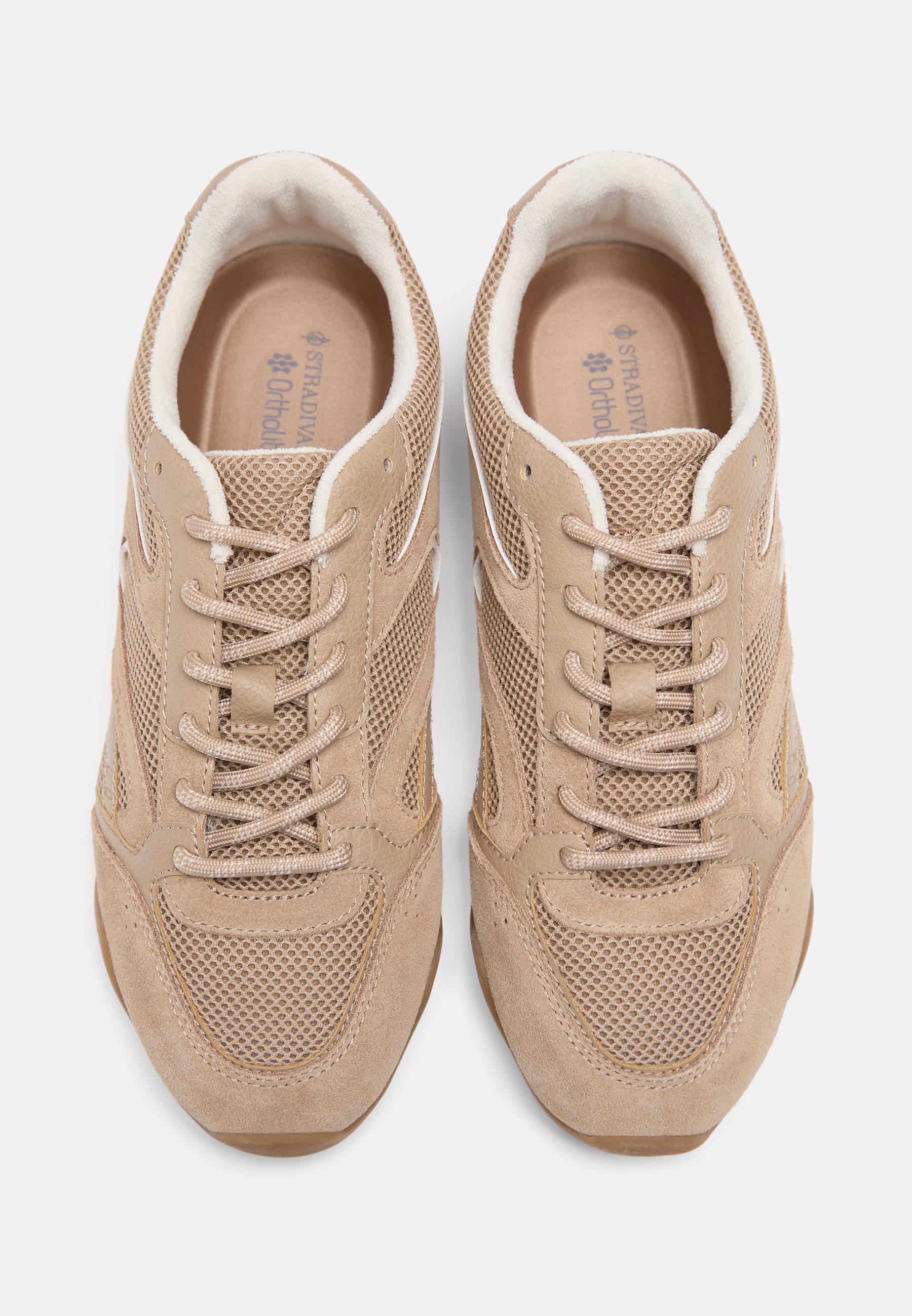Soft mesh jogging trainers — BEIGE