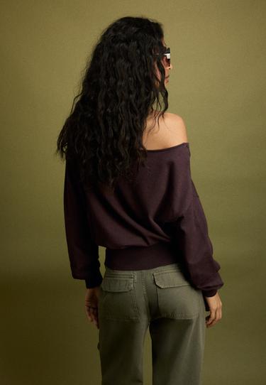 Asymmetric knit jumper — Brown 4