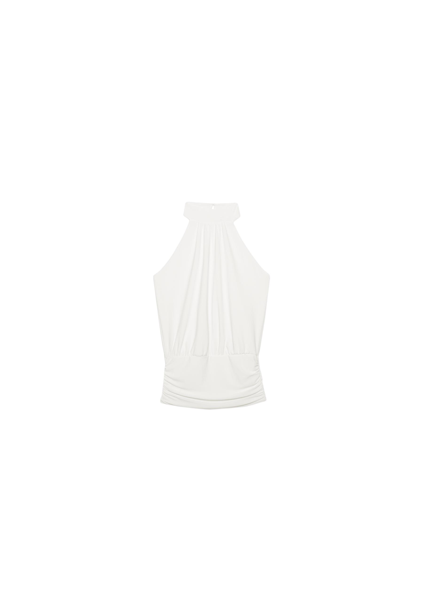 Halter yaka puf top - Görsel 9