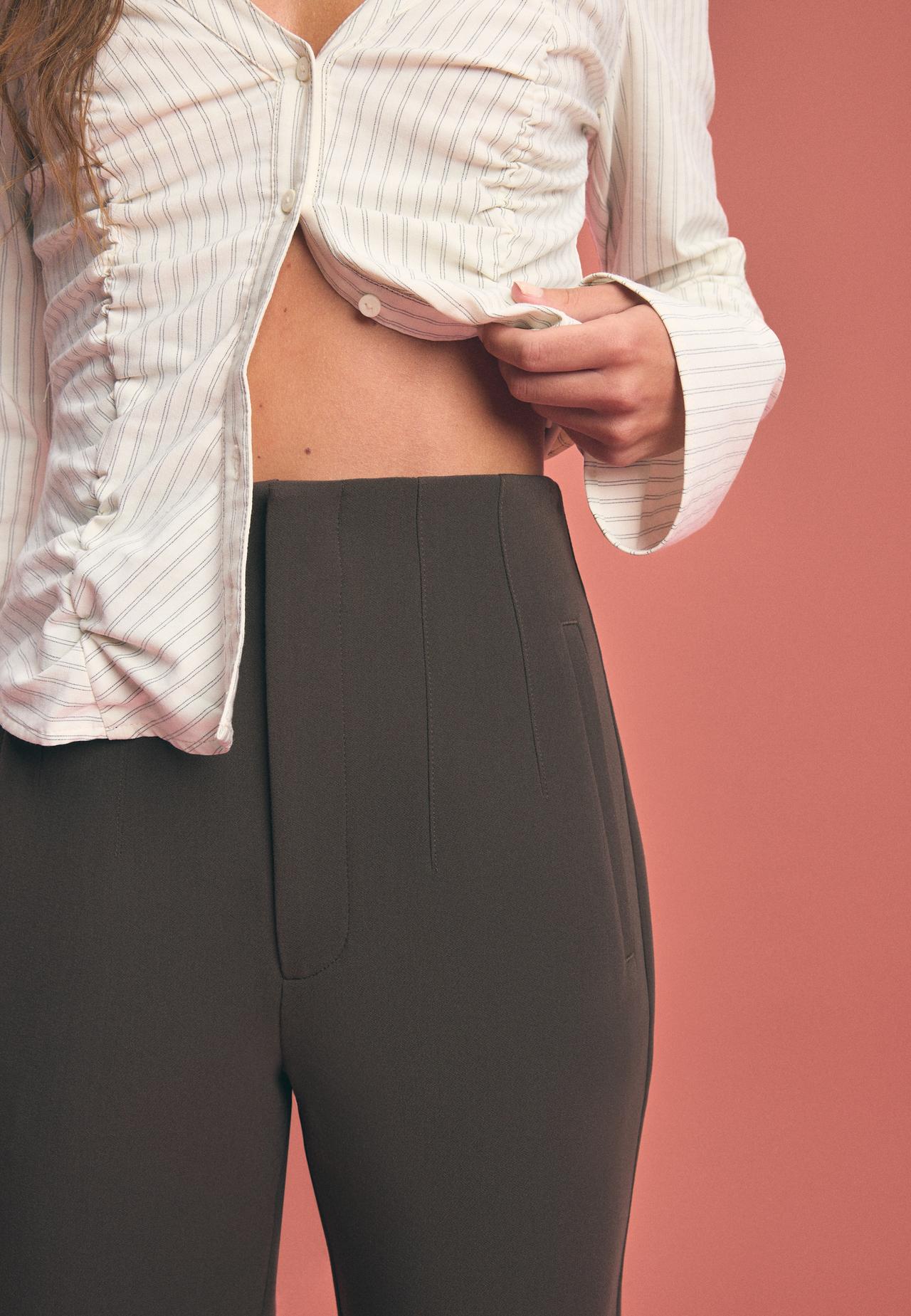 Darted smart trousers — Brown