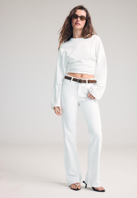 d68 kemerli bootcut jean