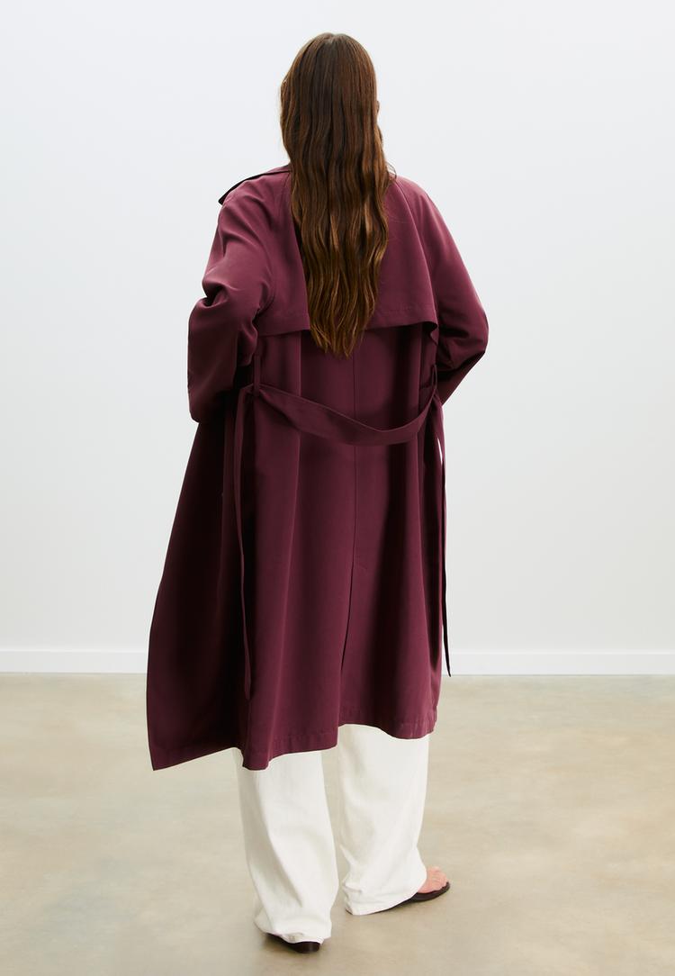 trench fluido largo oversize