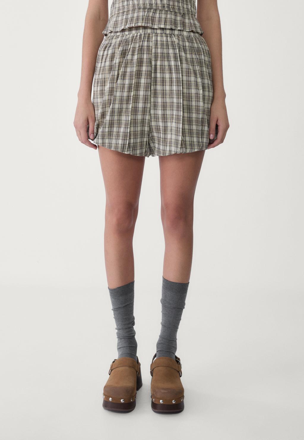COLLUSION - Ensemble mini-short et débardeur à carreaux - Rouge COLLUSION - Ensemble mini-short et débardeur à carreaux - Rouge