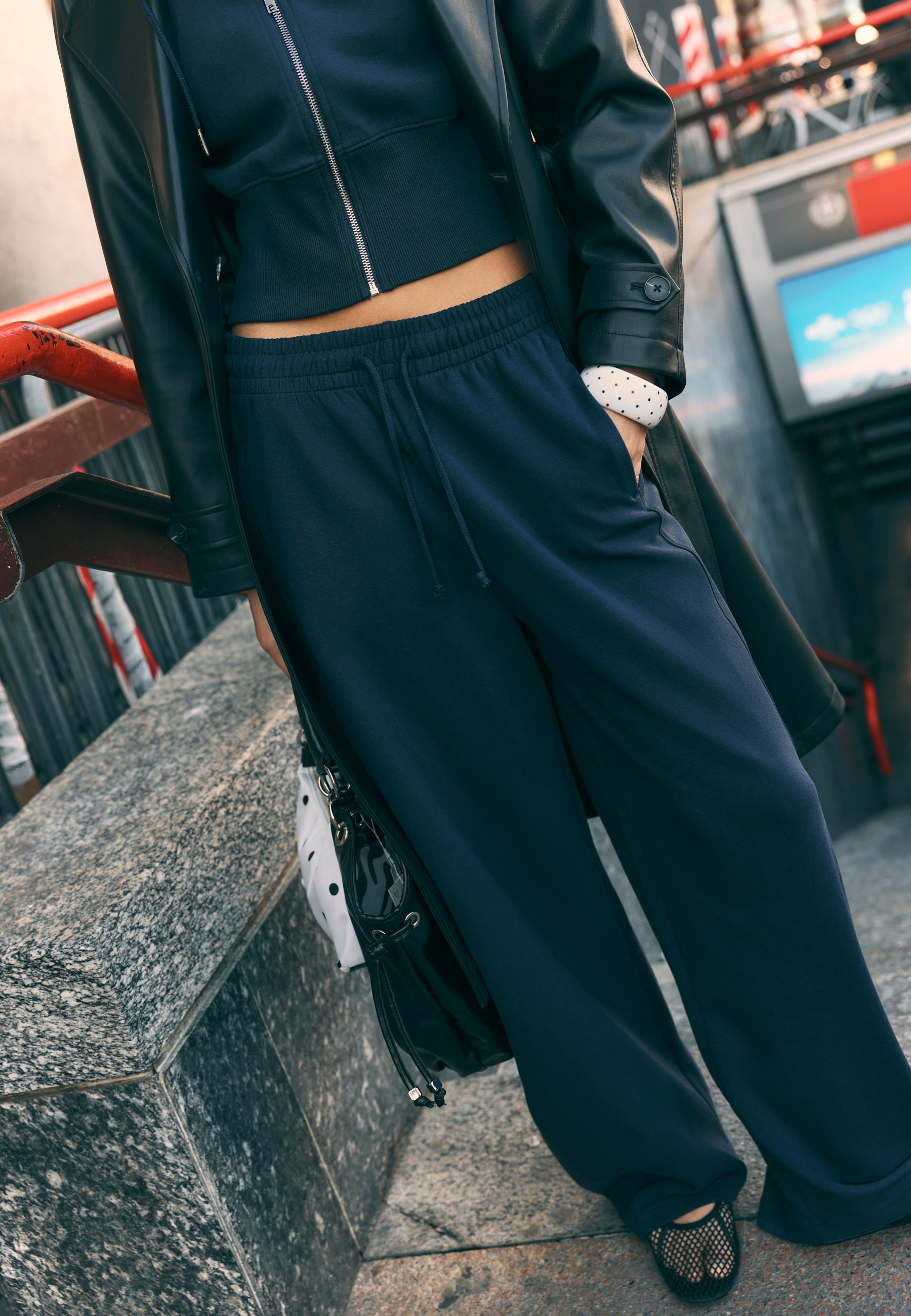 Super barrel jogger trousers — Navy blue