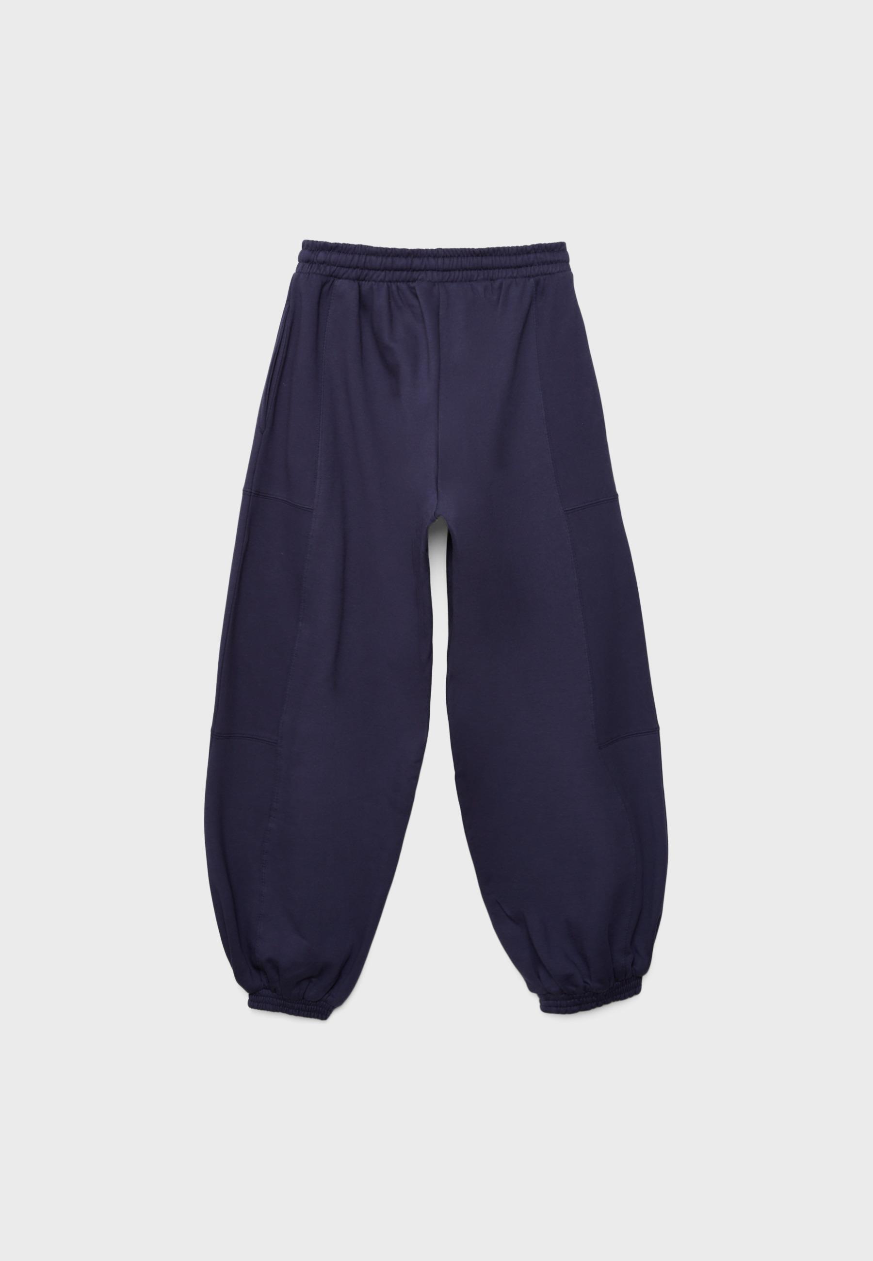 Plush balloon jogger trousers — Dark blue